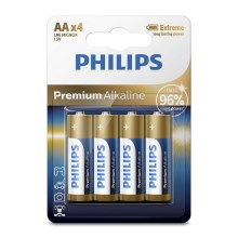 Philips LR6M4B/10 - 4 st. Alkaline batterij AA PREMIUM ALKALINE 1,5V