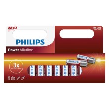 Philips LR6P12W/10 - 12 st. Alkaline batterij AA POWER ALKALINE 1,5V 2600mAh
