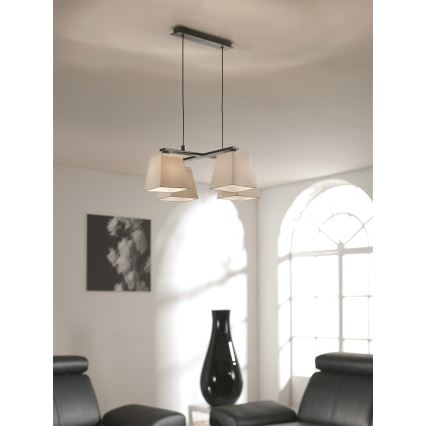 Philips Massive 37695/86/10 - Hanglamp met vaste pendel KIERA 4xE14/40W