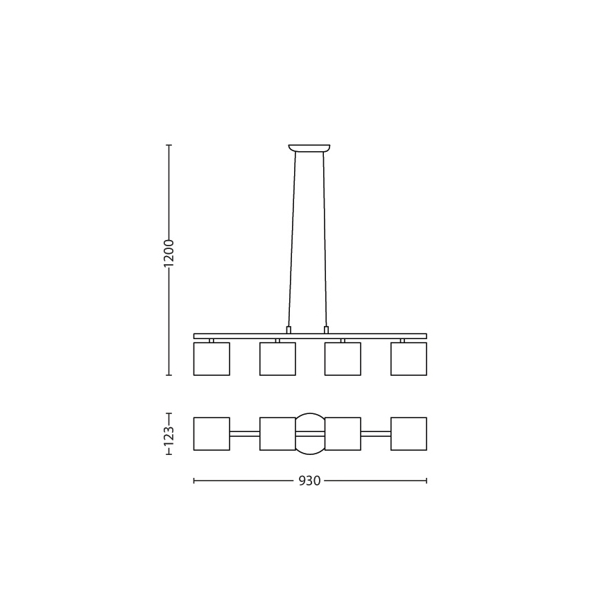 Philips Massive 38051/11/10 - Hanglamp CALLAS 4xG9/40W