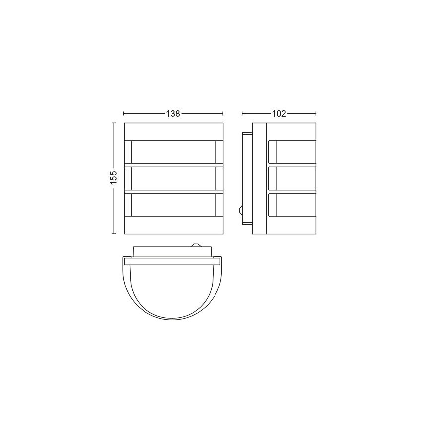 Philips - Mat Chromen Wandlamp voor buiten 1x E27 / 60W / 230V IP44