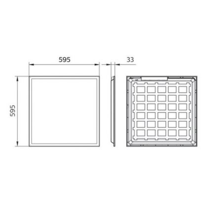 Philips Pila - LED-inbouwpaneel voor systeemplafond 40W/230V 60x60 cm UGR19