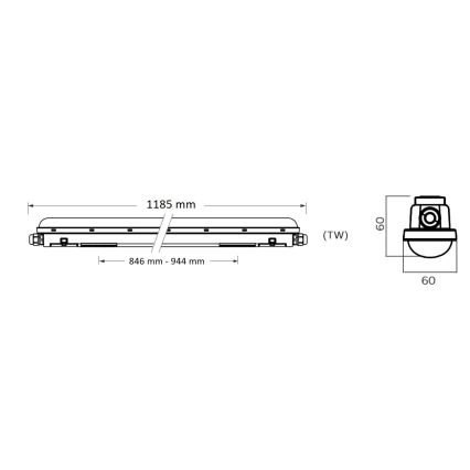 Philips Pila - technische LED-TL-armatuur LED/40W/230V 120 cm IP65