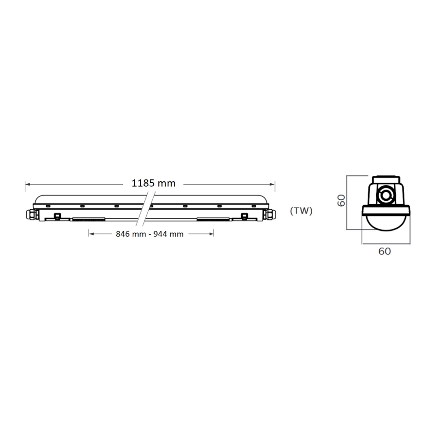 Philips Pila - technische LED-TL-armatuur LED/40W/230V 120 cm IP65