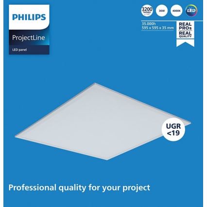 Philips - LED inbouwpaneel PROJECTLINE LED/36W/230V 59,5x59,5 cm