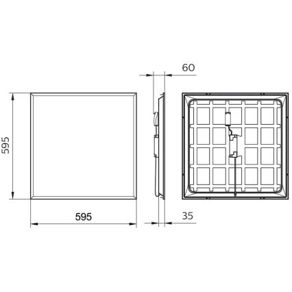 Philips - LED inbouwpaneel PROJECTLINE LED/36W/230V 59,5x59,5 cm