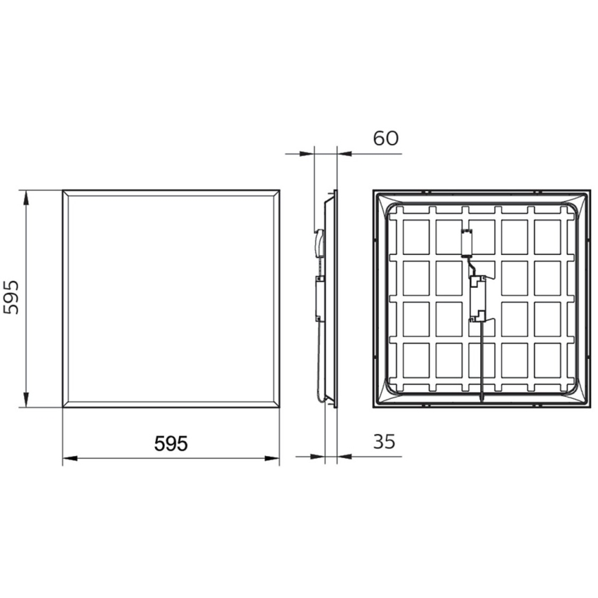 Philips - LED inbouwpaneel PROJECTLINE LED/36W/230V 59,5x59,5 cm