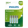 Philips R03B4RTU10/10 - 4 stuks Oplaadbare AAA-batterijen NiMH/1,2V/1000 mAh
