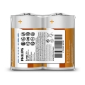 Philips R20L2F/10 - 2 stuks Zinkchloride batterij D LONGLIFE 1,5V 5000mAh