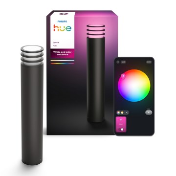 Philips - RGB-LED dimbare buitenlamp Hue LUCCA 1xE27/8,1W/230V 77 cm 1000-20000K IP44
