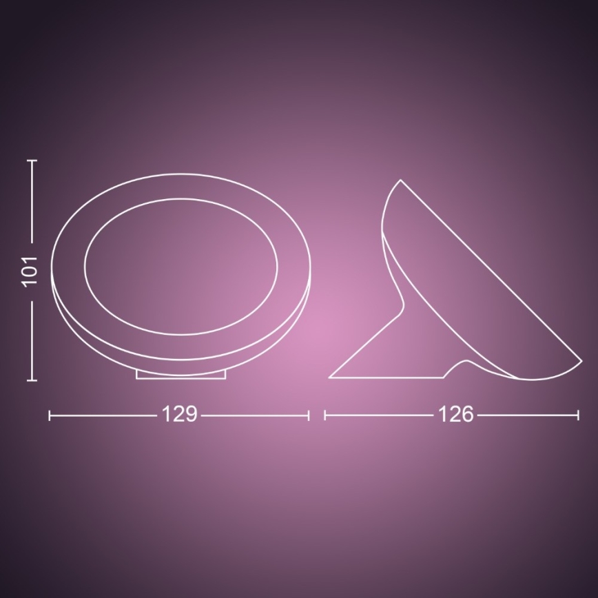 Philips - RGB-LED dimbare tafellamp Hue BLOOM LED/7,1W/230V