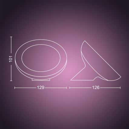 Philips - RGB LED dimbare tafellamp Hue BLOOM LED/7,1W/230V