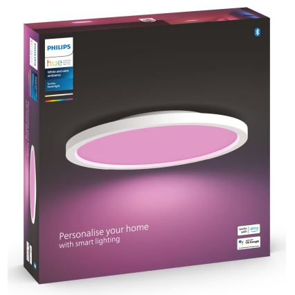 Philips - RGBW dimbare plafondlamp Hue SURIMU LED/40W/230V