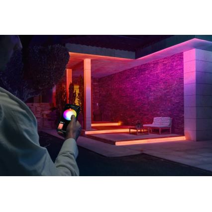 Philips - Dimbare RGBW LED-buitenstrip Hue FLUX 5m LED/30W/230V 2200-6500K IP67 + bewegingssensor