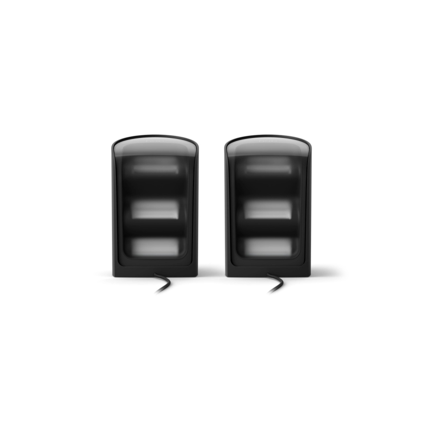 Philips - Set van 2 dimbare RGBW LED projectiespots Hue PLAY Wall Washer, 20W/230V, 2000–6500K, zwart