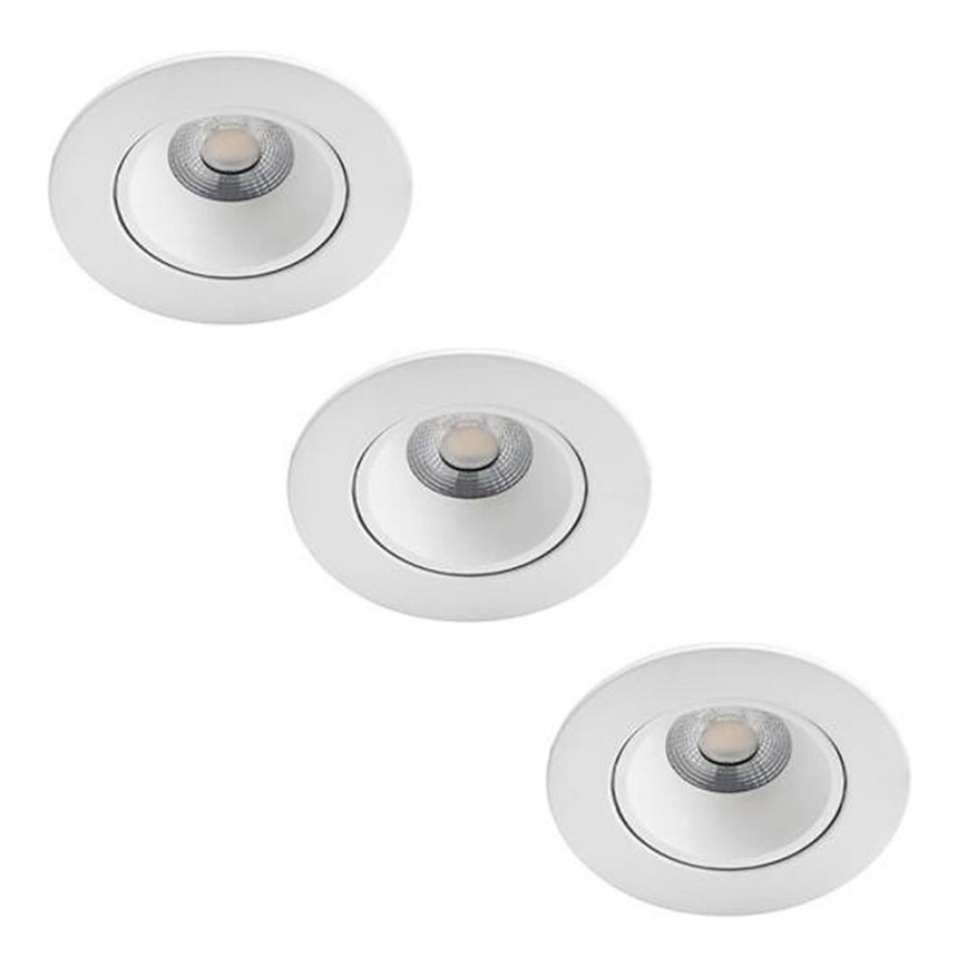 Philips - SET 3x Dimbare LED Badkamer Inbouw Lamp ABROSA LED/9W/230V IP44