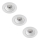 Philips - SET 3x Dimbare LED Badkamer Inbouw Lamp ABROSA LED/9W/230V IP44