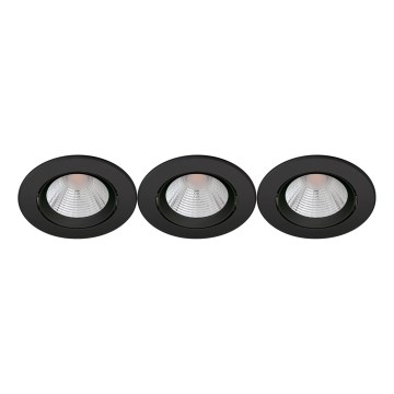 Philips - SET 3x Dimbare LED hangende plafond verlichting SPARKLE LED/5,5W/230V 2700K zwart