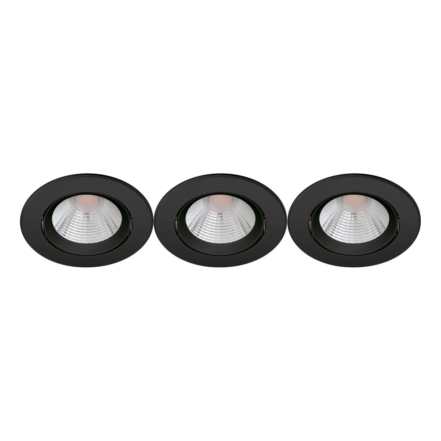 Philips - SET 3x Dimbare LED hangende plafond verlichting SPARKLE LED/5,5W/230V 2700K zwart