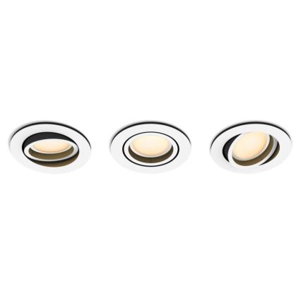 Philips - SET 3x Dimbare LED Inbouw Lamp Hue MILLISKIN 1xGU10/5,7W/230V 2200-6500K