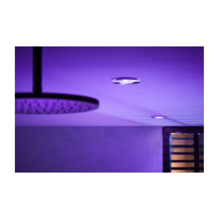 Philips - SET 3x Dimbare LED RGB Badkamer Lamp Hue XAMENTO 1xGU10/5,7W/230V IP44 2000-6500K