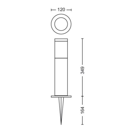 Philips - SET 3x LED Buitenlampen GARDENLINK LED/24W/230V 2700K IP44