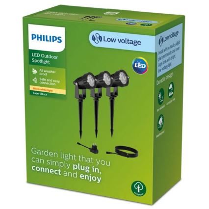 Philips - SET 3x LED Buitenspot CASPER LED/1,5W/24/230V IP44