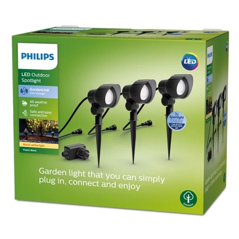 Gezicht omhoog bevestig alstublieft bijkeuken Philips -SET 3x LED Buitenspot GARDENLINK LED/24W/230V 2700K IP44 |  Lampenmanie