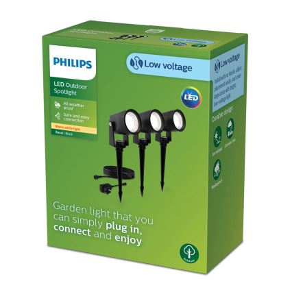 Philips - SET 3x LED Buitenverlichting GARDENLINK REUEL LED/1,5W/230V 2700K IP44