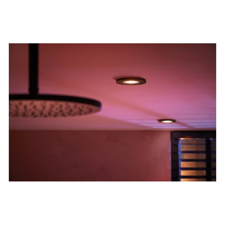 Philips -SET 3x LED RGBW Dimbare badkamer inbouwspot Hue XAMENTO 1xGU10/5,7W/230V 2200-6500K IP44