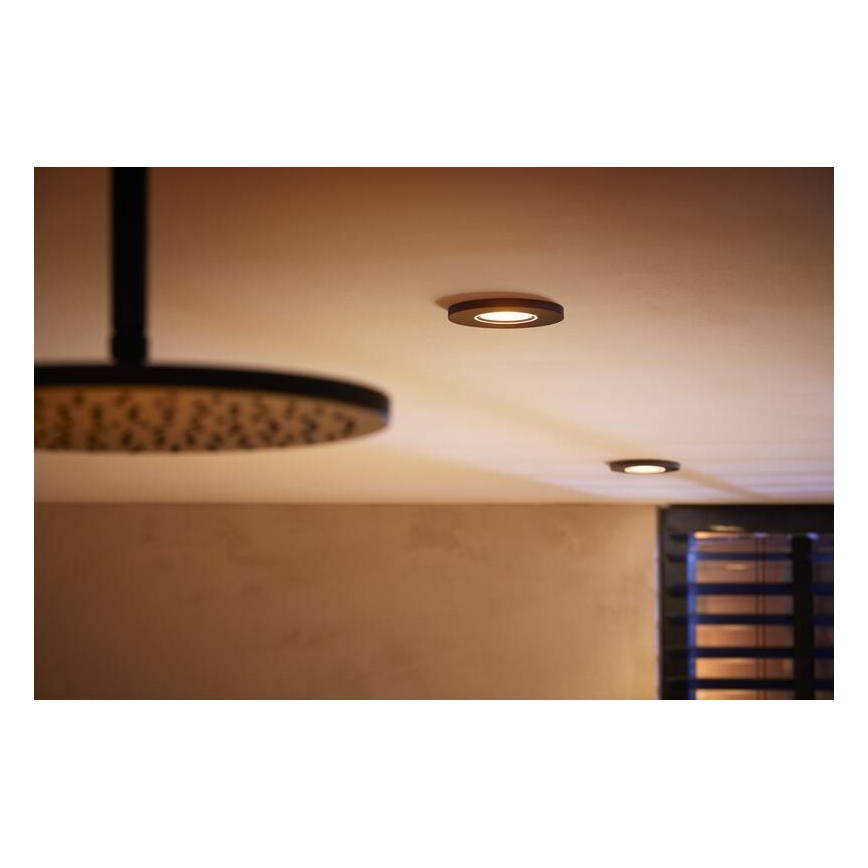 Philips -SET 3x LED RGBW Dimbare badkamer inbouwspot Hue XAMENTO 1xGU10/5,7W/230V 2200-6500K IP44