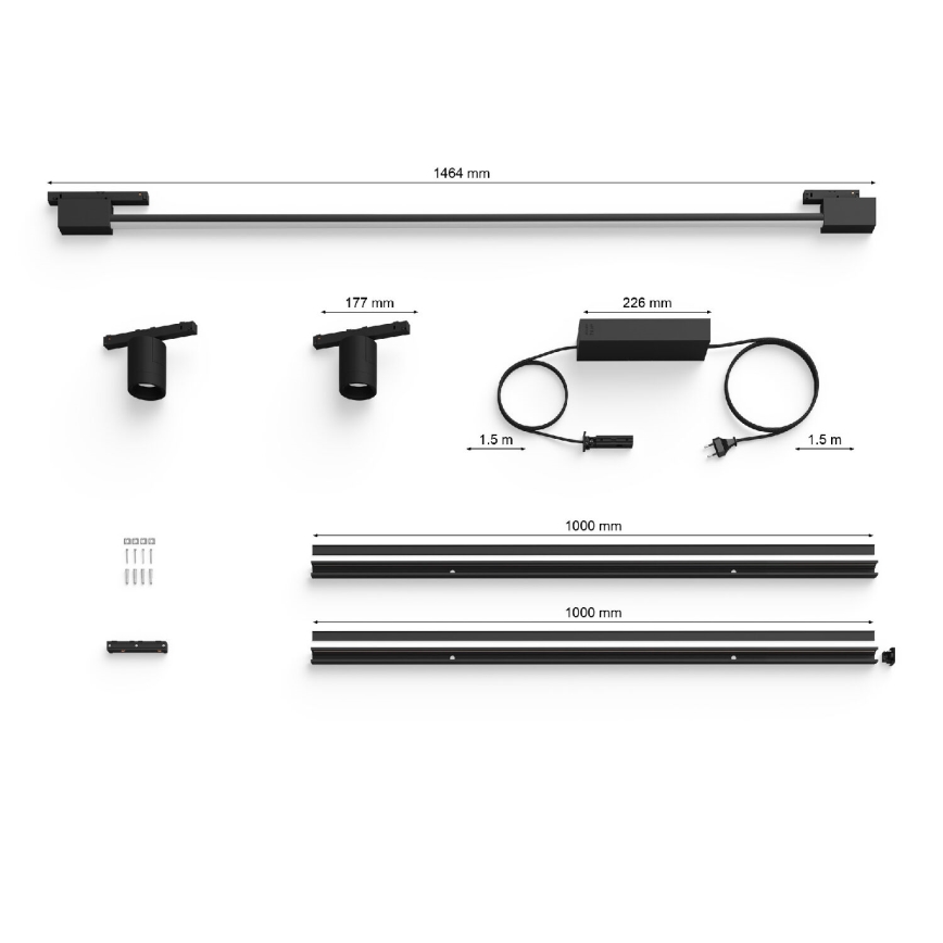 Philips - SET 3xLED RGB Dimbare Wandspot voor een Rail systeem Hue PERIFO LED/39,9W/230V 2000-6500K