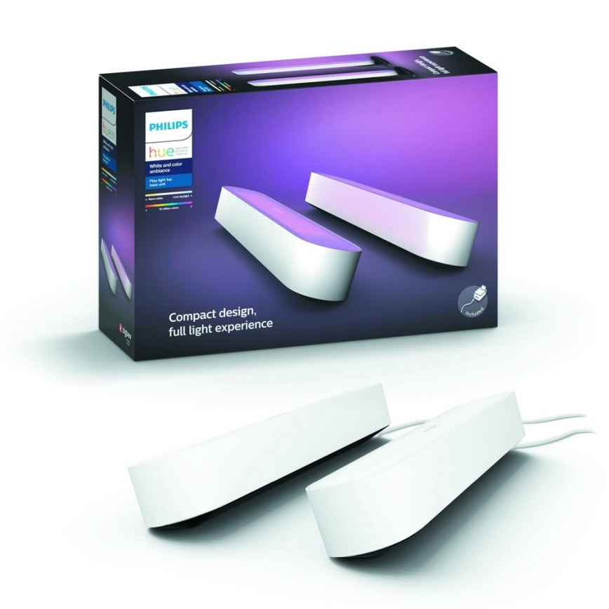 Philips - SET van 2 dimbare LED RGB bureaulampen Hue PLAY LED/6W/230V wit