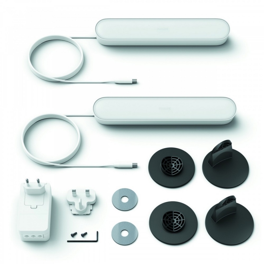 Philips - SET van 2 dimbare LED RGB bureaulampen Hue PLAY LED/6W/230V wit