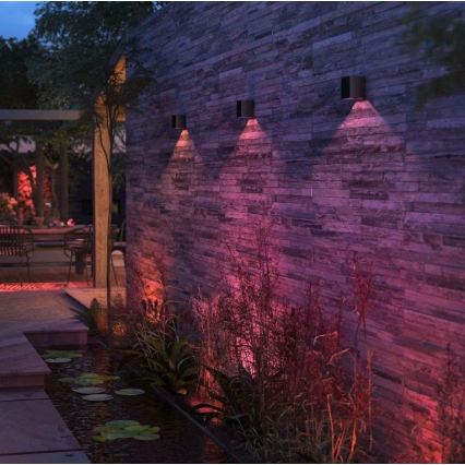 Philips - set van 2 RGBW-dimbare buitenmuurlampen Hue RESONATE LED/8W/230V 2000-6500K IP44