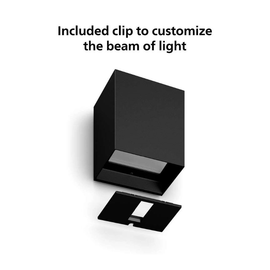 Philips - set van 2 RGBW-dimbare buitenmuurlampen Hue RESONATE LED/8W/230V 2000-6500K IP44