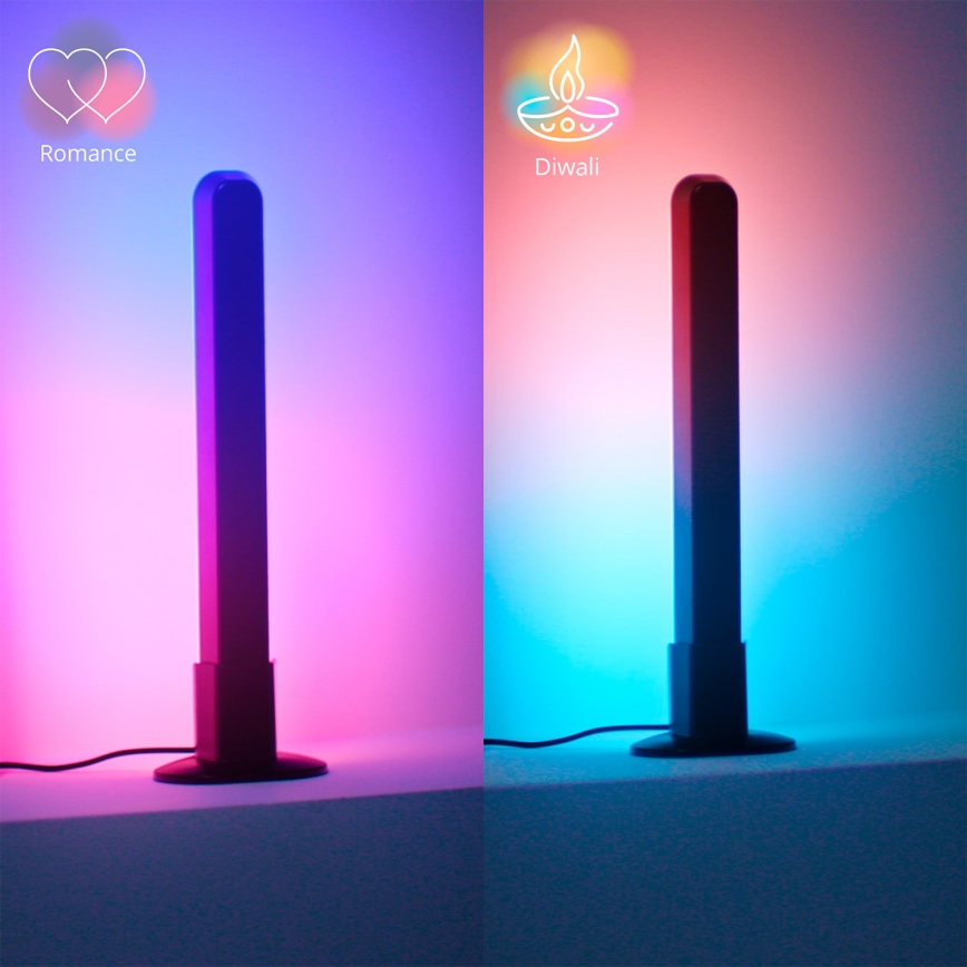 Philips - Set van 2 dimbare LED RGBIC-armaturen SMART GRADIENT LED/8W/230V 2700-6500K Wi-Fi