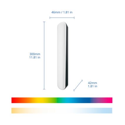 Philips - Set van 2 dimbare LED RGBIC-armaturen SMART GRADIENT LED/8W/230V 2700-6500K Wi-Fi