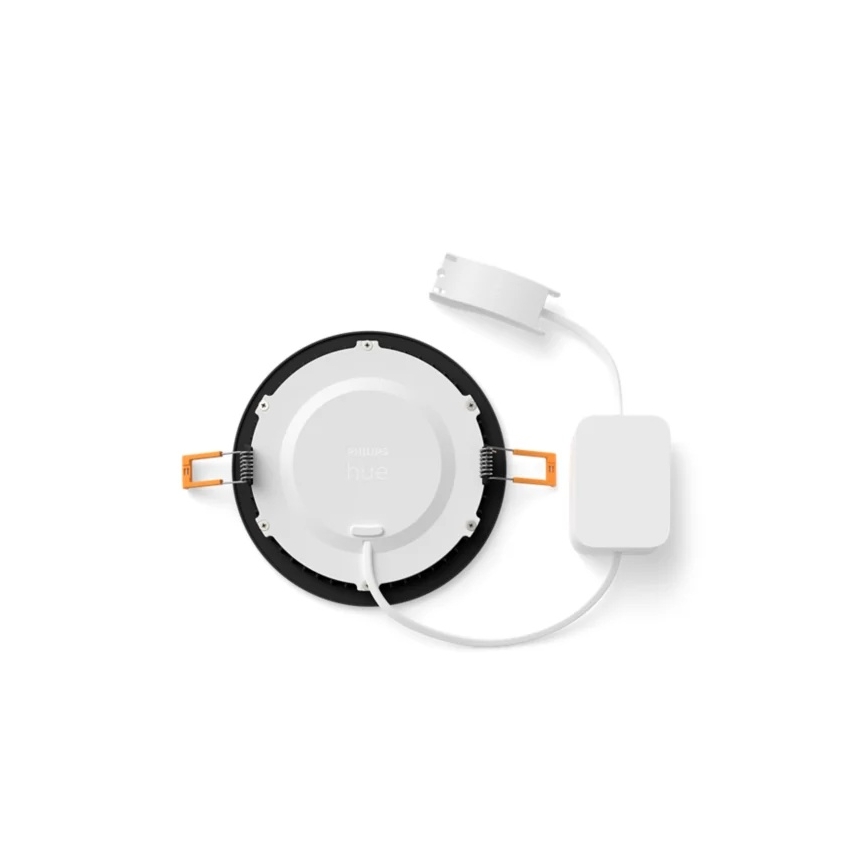Philips - Set van 2 dimbare RGBW LED-inbouwspots voor badkamer Hue SLIM LED/12W/230V 2000-6500K zwart IP44