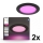 Philips - Set van 2 dimbare RGBW LED-inbouwspots voor badkamer Hue SLIM LED/12W/230V 2000-6500K zwart IP44