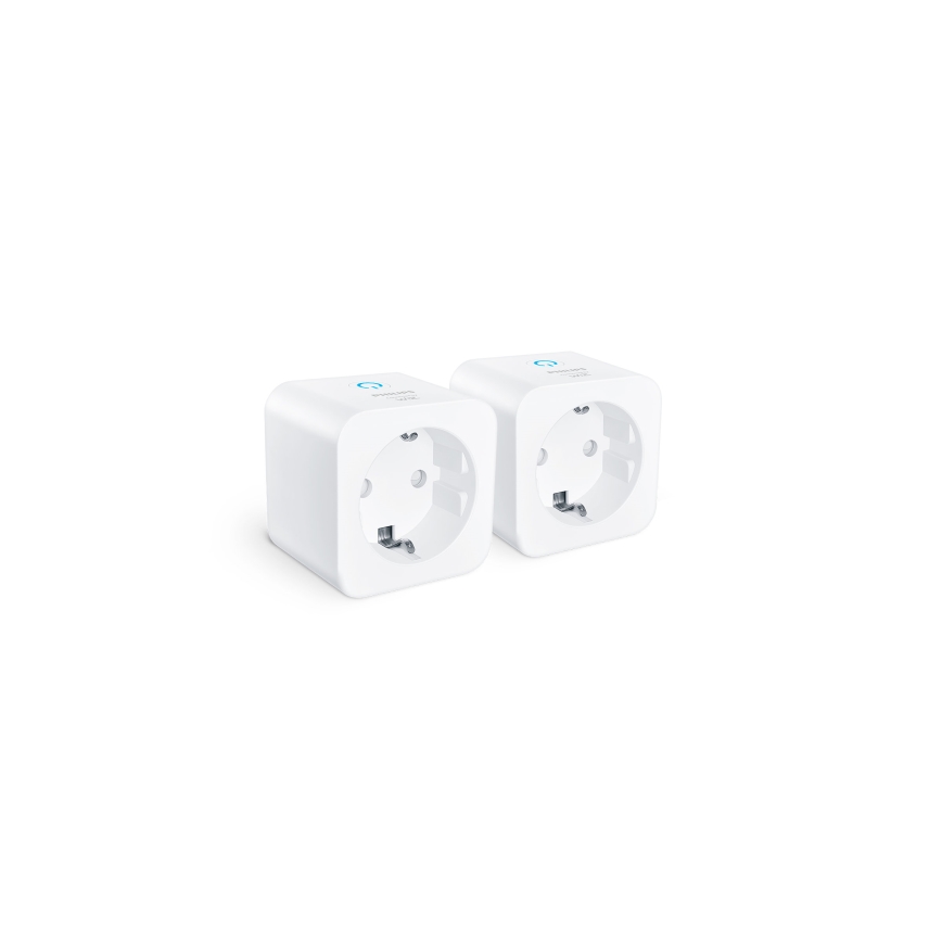 Philips - Set van 2 slimme SCHUKO-stopcontacten 2300 W Wi‑Fi