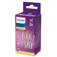 Philips - Set van 2x LED Lampen P45 E14 / 4,3W / 230V 2700K