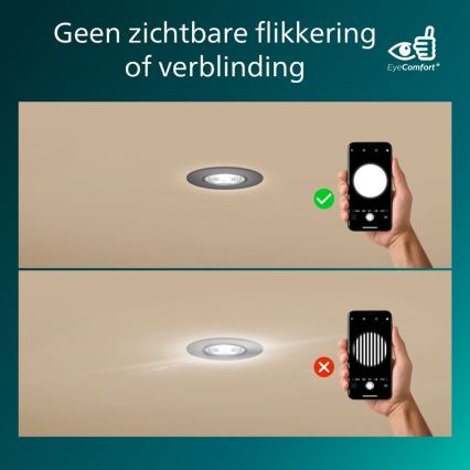 Philips - Set van 3 dimbare inbouwspots CILANTRO LED/5W/230V 4000K zwart