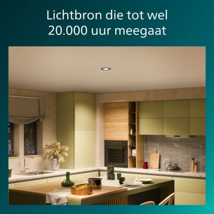 Philips - Set van 3 dimbare inbouwspots CILANTRO LED/5W/230V 4000K zwart