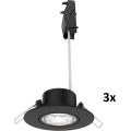 Philips - Set van 3 dimbare inbouwspots CILANTRO LED/5W/230V 4000K zwart