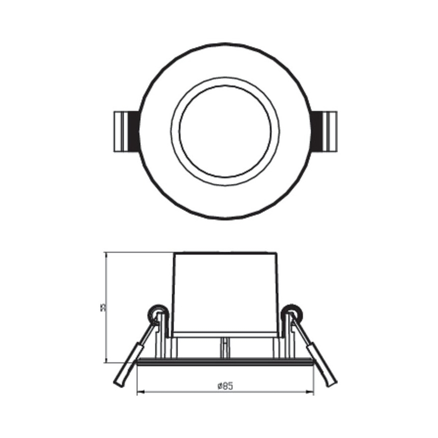 Philips - Set van 3 dimbare LED-badkamerarmaturen DIVE LED/5,5W/230V IP65