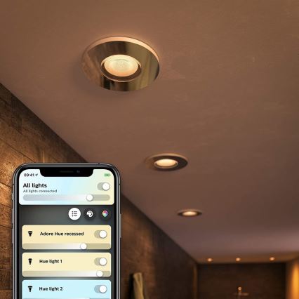 Philips - SET van 3x dimbare LED-badkamerlamp Hue ADORE 1xGU10/5W/230V IP44 + afstandsbediening