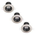 Philips - SET van 3 dimbare LED inbouwspots voor badkamer ABROSA LED/9W/230V IP44