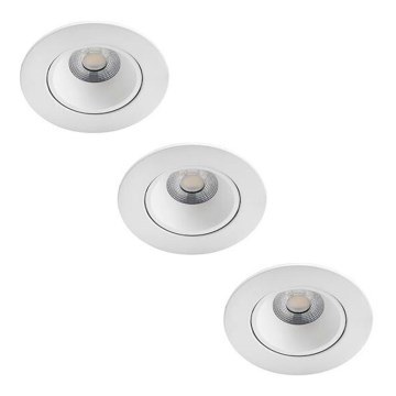 Philips - SET van 3 dimbare LED inbouwspots voor badkamer ABROSA LED/9W/230V IP44