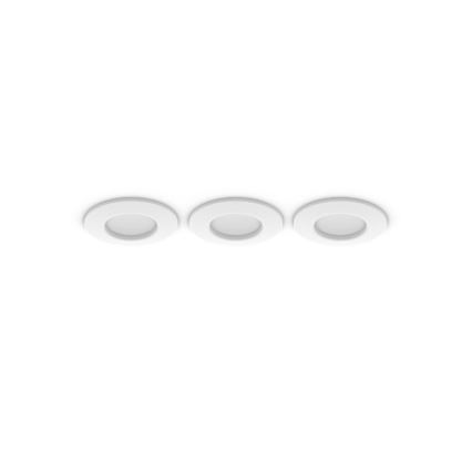 Philips - Set van 3 dimbare RGBW LED-inbouwspots voor badkamer Hue SLIM, LED/8,3W/230V, 1000-20000K, wit P44